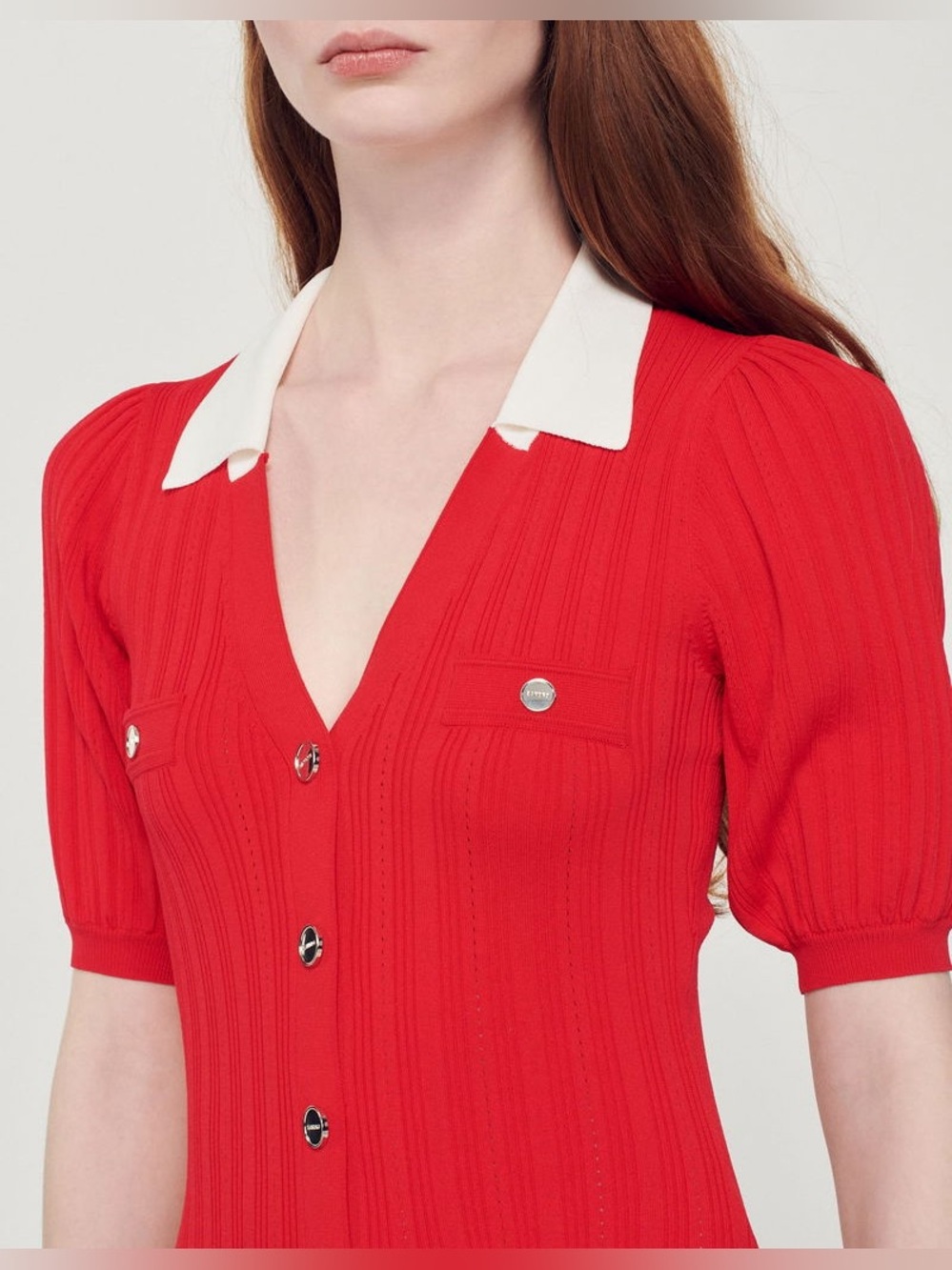 Sandro Teane Knitted Midi Dress - Picture 3 of 14